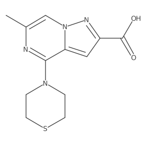 6-Methyl-4-thiomorpholin-4-ylpyrazolo[1,5-a]pyrazine-2-carboxylic acid Structure