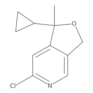 6-Chloro-1-cyclopropyl-1,3-dihydro-1-methylfuro[3,4-c]pyridine结构式