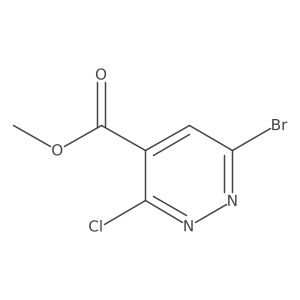 Methyl 6-bromo-3-chloropyridazine-4-carboxylate结构式