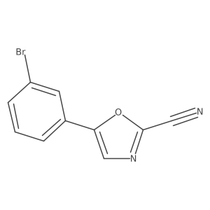 5-(3-Bromophenyl)oxazole-2-carbonitrile结构式