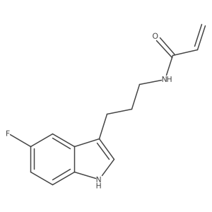 N-[3-(5-fluoro-1H-indol-3-yl)propyl]prop-2-enamide结构式