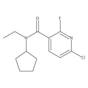6-chloro-N-cyclopentyl-N-ethyl-2-fluoropyridine-3-carboxamide Structure