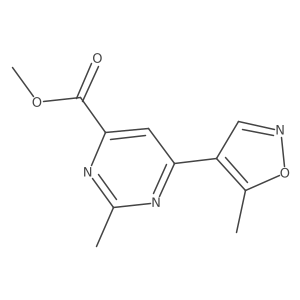 Methyl 2-methyl-6-(5-methyl-1,2-oxazol-4-yl)pyrimidine-4-carboxylate Structure