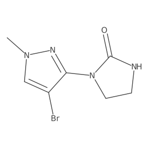 1-(4-bromo-1-methyl-1H-pyrazol-3-yl)imidazolidin-2-one结构式