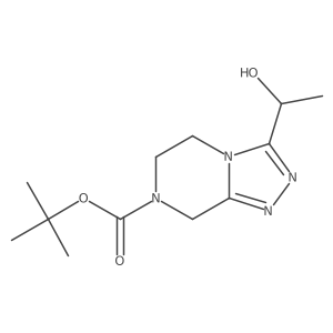 1,1-Dimethylethyl 5,6-dihydro-3-(1-hydroxyethyl)-1,2,4-triazolo[4,3-a]pyrazine-7(8H)-carboxylate结构式