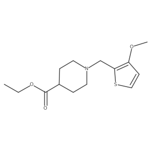 Ethyl 1-[(3-methoxythien-2-yl)methyl]piperidine-4-carboxylate Structure