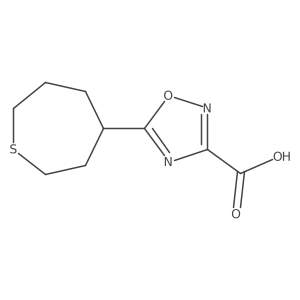 5-(Thiepan-4-yl)-1,2,4-oxadiazole-3-carboxylic acid结构式