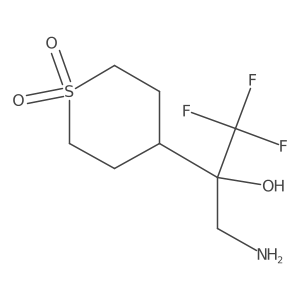 4-(3-Amino-1,1,1-trifluoro-2-hydroxypropan-2-yl)-1lambda6-thiane-1,1-dione结构式