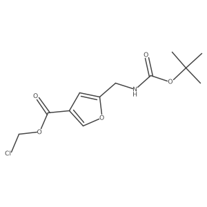 Chloromethyl 5-({[(tert-butoxy)carbonyl]amino}methyl)furan-3-carboxylate Structure