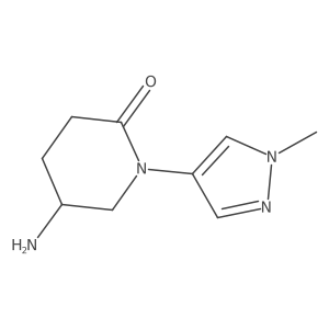 5-amino-1-(1-methyl-1H-pyrazol-4-yl)piperidin-2-one结构式