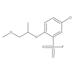 5-Chloro-2-[(1-methoxypropan-2-yl)oxy]benzene-1-sulfonyl fluoride结构式
