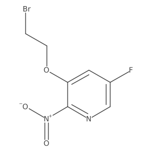 3-(2-Bromoethoxy)-5-fluoro-2-nitropyridine结构式
