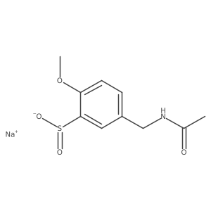 Sodium 5-(acetamidomethyl)-2-methoxybenzene-1-sulfinate结构式