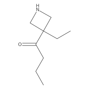 1-(3-Ethylazetidin-3-yl)butan-1-one结构式