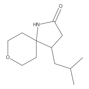 4-(2-Methylpropyl)-8-oxa-1-azaspiro[4.5]decan-2-one结构式