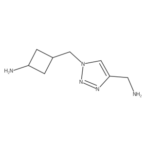3-{[4-(aminomethyl)-1H-1,2,3-triazol-1-yl]methyl}cyclobutan-1-amine Structure