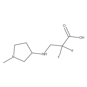 2,2-Difluoro-3-[(1-methylpyrrolidin-3-yl)amino]propanoic acid结构式