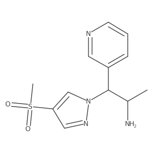 1-(4-methanesulfonyl-1H-pyrazol-1-yl)-1-(pyridin-3-yl)propan-2-amine Structure