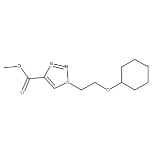 methyl 1-[2-(thian-4-yloxy)ethyl]-1H-1,2,3-triazole-4-carboxylate结构式