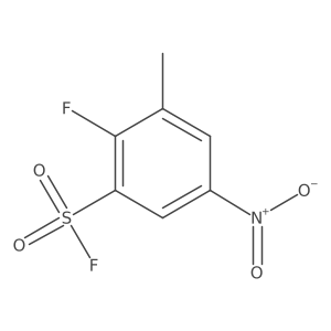 2-Fluoro-3-methyl-5-nitrobenzene-1-sulfonyl fluoride结构式