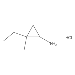 2-Ethyl-2-methylcyclopropan-1-amine hydrochloride结构式