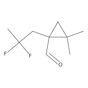 1-(2,2-Difluoropropyl)-2,2-dimethylcyclopropane-1-carbaldehyde Structure