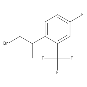 1-(1-Bromopropan-2-yl)-4-fluoro-2-(trifluoromethyl)benzene结构式