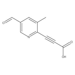 3-(5-Formyl-3-methylpyridin-2-yl)prop-2-ynoic acid Structure