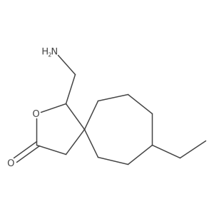 1-(Aminomethyl)-8-ethyl-2-oxaspiro[4.6]undecan-3-one结构式