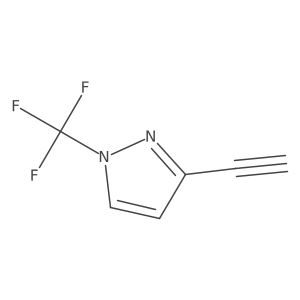 3-Ethynyl-1-(trifluoromethyl)-1H-pyrazole结构式