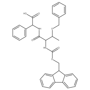 (2R)-2-[(2R,3S)-3-(benzyloxy)-2-({[(9H-fluoren-9-yl)methoxy]carbonyl}amino)butanamido]-2-phenylacetic acid Structure