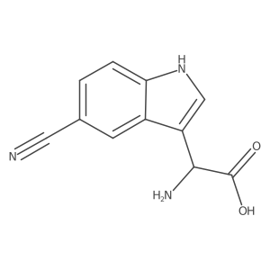 2-amino-2-(5-cyano-1H-indol-3-yl)acetic acid Structure