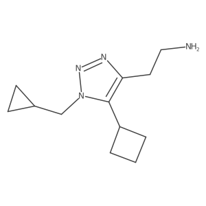 2-[5-cyclobutyl-1-(cyclopropylmethyl)-1H-1,2,3-triazol-4-yl]ethan-1-amine结构式