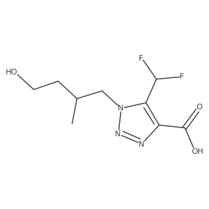 5-(difluoromethyl)-1-(4-hydroxy-2-methylbutyl)-1H-1,2,3-triazole-4-carboxylic acid结构式