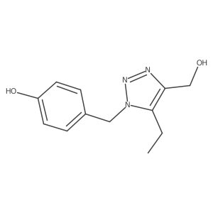 4-{[5-ethyl-4-(hydroxymethyl)-1H-1,2,3-triazol-1-yl]methyl}phenol Structure