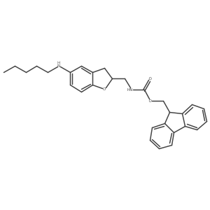 9H-fluoren-9-ylmethyl N-{[5-(pentylamino)-2,3-dihydro-1-benzofuran-2-yl]methyl}carbamate Structure