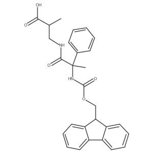 3-[2-({[(9H-fluoren-9-yl)methoxy]carbonyl}amino)-2-phenylpropanamido]-2-methylpropanoic acid Structure