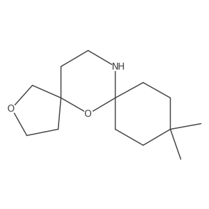 10,10-Dimethyl-2,6-dioxa-13-azadispiro[4.1.5^{7}.3^{5}]pentadecane结构式