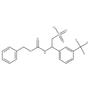 benzyl N-[2-(chlorosulfonyl)-1-[3-(trifluoromethyl)phenyl]ethyl]carbamate Structure