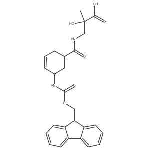 3-{[5-({[(9H-fluoren-9-yl)methoxy]carbonyl}amino)cyclohex-3-en-1-yl]formamido}-2-hydroxy-2-methylpropanoic acid Structure