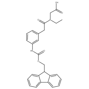 2-{N-ethyl-2-[3-({[(9H-fluoren-9-yl)methoxy]carbonyl}amino)phenyl]acetamido}acetic acid Structure