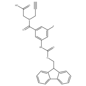 2-{1-[3-({[(9H-fluoren-9-yl)methoxy]carbonyl}amino)-5-fluorophenyl]-N-(prop-2-yn-1-yl)formamido}acetic acid结构式
