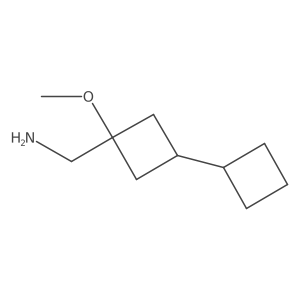 (3-Cyclobutyl-1-methoxycyclobutyl)methanamine结构式