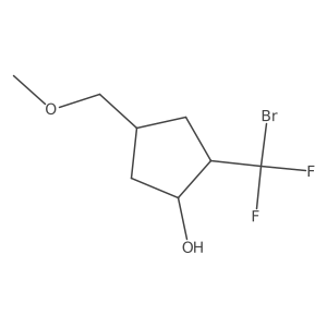 2-(Bromodifluoromethyl)-4-(methoxymethyl)cyclopentan-1-ol结构式