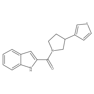 1H-indol-2-yl-[3-(3-thienyl)pyrrolidin-1-yl]methanone Structure