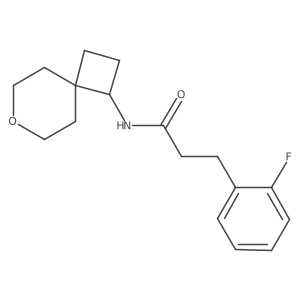 3-(2-fluorophenyl)-N-{7-oxaspiro[3.5]nonan-1-yl}propanamide Structure