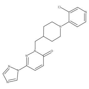 2-{[1-(3-chloropyridin-4-yl)piperidin-4-yl]methyl}-6-(1H-1,2,4-triazol-1-yl)-2,3-dihydropyridazin-3-one Structure