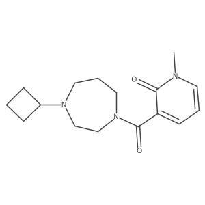 3-(4-cyclobutyl-1,4-diazepane-1-carbonyl)-1-methyl-pyridin-2-one Structure