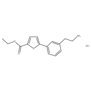 Ethyl 5-[3-(2-aminoethyl)phenyl]-2-thiophenecarboxylate hydrochloride结构式