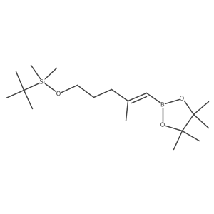 (E)-tert-Butyldimethyl((4-methyl-5-(4,4,5,5-tetramethyl-1,3,2-dioxaborolan-2-yl)pent-4-en-1-yl)oxy)silane Structure